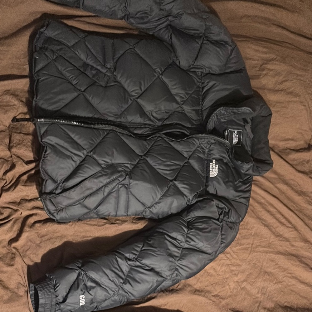 The North Face Black Puffer Jacket with Quilted Design